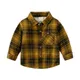 Manteau épais à manches longues pour enfant vêtement d'extérieur en laine à carreaux pour garçon