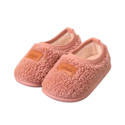 Sandales d'intérieur en coton pour filles chaussures d'athlétisme de couleur unie à semelle