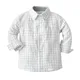Chemise à manches longues pour bébés garçons haut à carreaux blanc 2t vêtements d'extérieur