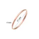 MxGxFam-Bracelet lisse pour femme bijoux de couleur or rose blanc/585 style classique sans