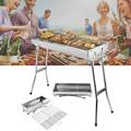 Charcoal Grill Barbecue Grill Stainless Steel BBQ Smoker Barbecue Folding Portable