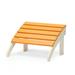 Aoodor Outdoor Adirondack Ottoman - Weather-Resistant HDPE Patio Footrest for Ultimate Relaxation-Orange