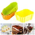 Waroomhouse 3Pcs Silicone Vegetable Cups Food-Grade Flexible Reusable Snackbox Divider Multi-use Food Division Colored Lunchbox Separator Partition Side Dish Kitchen Supplies