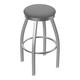 Holland Bar Stool 25 in. Misha Swivel Outdoor Counter Stool with Breeze Sidewalk Seat Stainless Steel