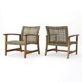 Afuera Living Modern / Contemporary Outdoor Mid Century Grey Club Chairs Natural