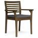 Afuera Living Outdoor Acacia Wood Dining Chair in Dark Gray (Set of 2)