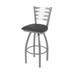 Holland Bar Stool 25 in. Jackie Swivel Outdoor Counter Stool with Breeze Graphite Seat Stainless Steel