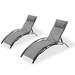 Cterwk 2PCS Set Chaise Lounges Outdoor Lounge Chair Recliner