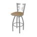 Holland Bar Stool 36 in. Catalina Swivel Outdoor Bar Stool with Breeze Champagne Seat Stainless Steel