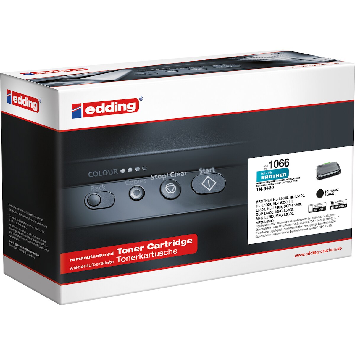 edding Toner 18-1066 wie Brother TN-3430 schwarz Image