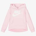 Nike Girls Pink Logo Hoodie