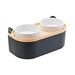 Tohuu Dog Food Bowls Elevated Double Layer Dog Food Bowls With Storage Multifunctional Cat Ear Design Pet Bowls High Capacity Dog Food Bowls Durable Cat Food Bowl With Drawer portable