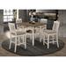 Coaster Furniture Sarasota Rustic Cream 5-piece Round Counter Dining Set