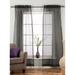 Black - Rod Pocket Sheer Tissue Curtain Panel Drape - Piece