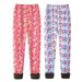 Girls Stretch Leggings Floral Printed Leggings Kids Footless Pants Thick Winter Leggings 2 Pack