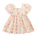 Dresses for Girls Sleeveless Fashion Dress Floral Print Pink 7