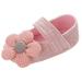 0-3 Months Baby Girls Shoes Infant Mary Jane Flats Princess Wedding Dress Baby Sneaker Shoes Toddler Kid Baby Girls Princess Cute Toddler Flowers Soft Sole Solid Color Shoes Pink