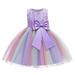 Girls Dresses Sleeveless A Line Short Dress Gradient Print Purple 110