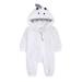 Daqian Toddler Boys Clothes Clearance Toddler Baby Girl Boy Long Sleeved Cartoon Shark Hooded Jumpsuit Romper Suit Clearance Boys Clothes White 9-12 Month