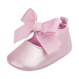 6-9 Months Baby Girls Shoes Infant Mary Jane Flats Princess Wedding Dress Baby Sneaker Shoes Toddler Kid Baby Girls Princess Cute Toddler Silk Bow-Knot Soft Sole Shoes Pink