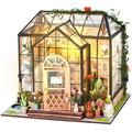 Duety DIY Miniature House Kit with LED Light Creative Dollhouse Model Kit with Furniture 3D Miniature Dollhouse Kit Decorative Mini Doll House Kit Tiny Dollhouse Kit for Kids Birthday
