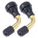 2pcs Brass 90-degree Motorcycle Car Vehicle Tire Valve Extension Tire Rod Adapter