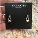 Coach Jewelry | Coach Logo/ Crystal Earrings | Color: Silver | Size: Os