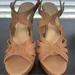 Jessica Simpson Shoes | Jessica Simpson Tan Leather Wedge 6.5m | Color: Tan | Size: 6.5