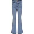 Bootcut-Jeans KIDS ONLY "KOGROYAL LIFE REG FLARED PIM020" Gr. 122, N-Gr, blau (light blue denim) Mädchen Jeans