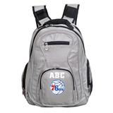 MOJO Gray Philadelphia 76ers Personalized Premium Laptop Backpack