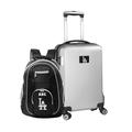 MOJO Silver Los Angeles Dodgers Personalized Deluxe 2-Piece Backpack & Carry-On Set