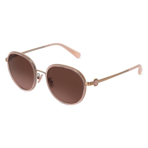 Coach HC7129 Damen-Sonnenbrille Vollrand Rund Metall-Gestell, gold