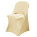 Efavormart 50PCS Champagne Spandex Stretch Folding Chair Cover
