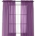 2-Piece Multipurpose Solid Colored Drapes Semi-Sheer Window Curtains with 2 inch Rod Pocket 60 X 84 inches Purple