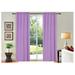 100% full privacy blackout window curtain rod pocket 2 piece panels size 37 wide x 108 long R64 lilac color