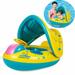 Baby Pool Float Inflatable Baby Swim Float with Removable Sun Canopy Safety Seat for Infant Boys and Girls 9-36 Months