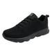 KaLI_store Sneakers for Men Mens Slip on Shoes Casual Non Slip Lightweight Comfortable Tennis Gym Walking Running Shoes Black 9.5