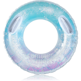 Inflatable Pool Float Tube Transparent Swimming Ring with Colorful Sparkling Glitters Summer Water Fun Floats Pool Tube Floats Ring Toys Beach Pool Party Swimming Pool Float Rings for Adults Kids