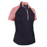 Monterey Club Women s Sun Stripe Contrast Golf Golf Polo Shirt #2354