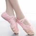 Herrnalise Girls Ballet Elastic Band Dance Shoes Canvas Gymnastics Flats Split Sole Shoes Toddler Shoes for Girls