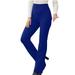 RYRJJ Womens Stretch Dress Pants Casual Slacks Pants with Pockets Flared Straight Leg Bootcut Trousers for Office Work Business(Blue XL)
