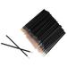 100 Pcs Disposable Eyeliner Brush Black Handle Fine Eyeliner Applicator Eyeliner Stick Eyeliner Liquid Eyeliner Lash Extension Tool Fiber Swabs Porable Eyeliner Brush Tool (Black)