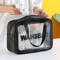 Net Red Cosmetic Bag Travel Waterproof Washing Bag PVC Dry Wet Separation Storage Bag Large Capacity Cosmetic Storage Bag