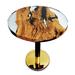 Arditi Collection Olive Pedestal Dining Table Wood/Metal in Black/Brown/Yellow | 29.5 H x 35.8 W x 35.8 D in | Wayfair Model : ARD-063 Seater 4