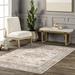 Brown/White 108 x 72 x 0.04 in Area Rug - Langley Street® Darby Persian Stain Resistant Machine Washable Area Rug | Wayfair