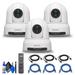 3 x Sony SRG-X400 1080p PTZ Camera with HDMI IP & 3G-SDI Output (White) (SRG-X400/W) + 3 x Cat5e Ethernet Cable + Cleaning Set + 3 x HDMI Cable - Bundle