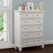 Canora Grey Efrain Solid Wood 6 - Drawer Accent Chest Wood in White | 50 H x 36 W x 18 D in | Wayfair 3340324CDB504E148C3ED8AF8E9510A4