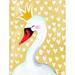 Zoomie Kids Princess Swan by Jessica Mingo - Wrapped Canvas Print Canvas in Red/White/Yellow | 16 H x 12 W x 1.25 D in | Wayfair