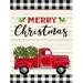 The Holiday Aisle® Pinecone Holly Berry Red Truck - Wrapped Canvas Print Metal | 32 H x 24 W x 1.25 D in | Wayfair AA6C0BF77AA847018300C4CB8BF828CF