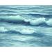 Rosecliff Heights Waves by Georgia Janisse - Wrapped Canvas Print Canvas in Blue/White | 12 H x 16 W x 1.25 D in | Wayfair